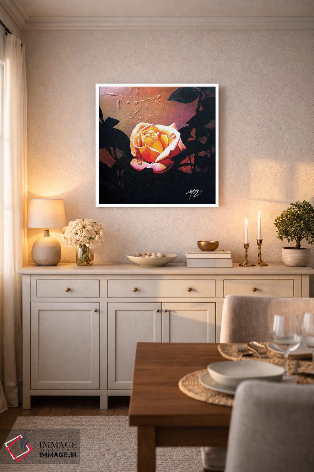 تابلو دکوراتیو رز تابستانی اثر مایکل گلدزوایگ - D5W