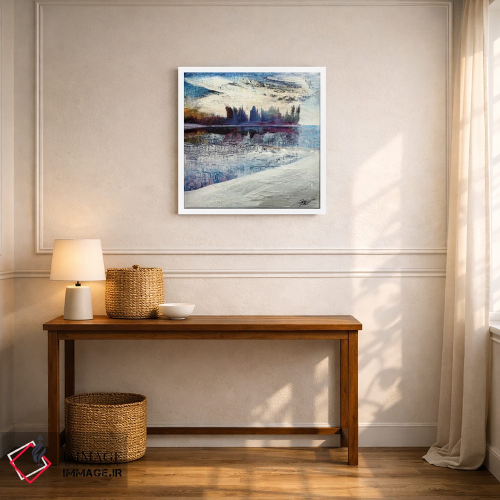 تابلو انتزاعی روی برکه یخ زده اثر مایکل گلدزوایگ - D4W