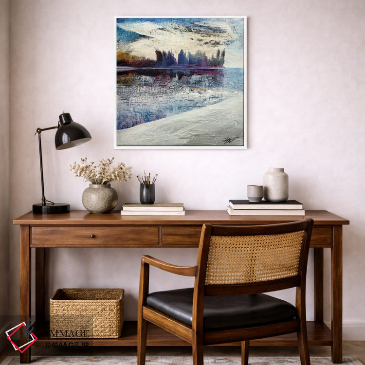 تابلو انتزاعی روی برکه یخ زده اثر مایکل گلدزوایگ - D5W