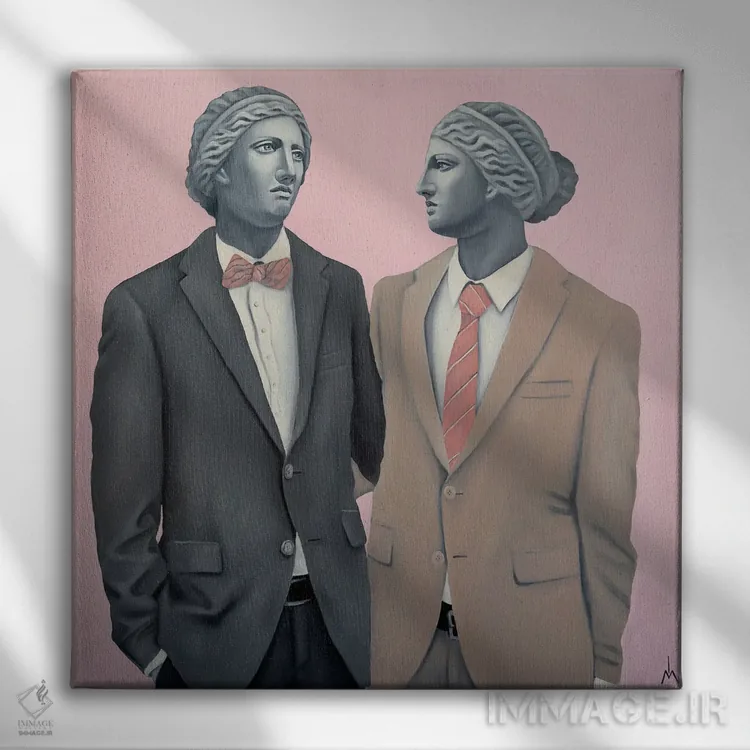 تابلو دکوراتیو عشق اثر مارگاریتا ایوانوا - نمای روبهرو روی دیوار