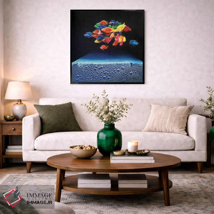 تابلو دکوراتیو ماهی های رنگارنگ اثر مایکل گلدزوایگ - D1B