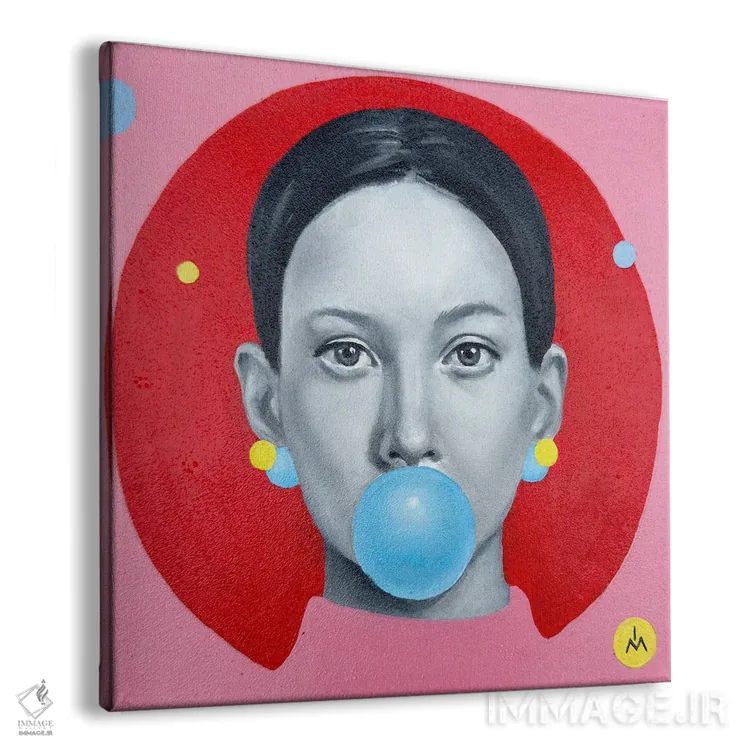 تابلو دکوراتیو آدامس بادکنکی اثر مارگاریتا ایوانوا - نمای پرسپکتیو محصول