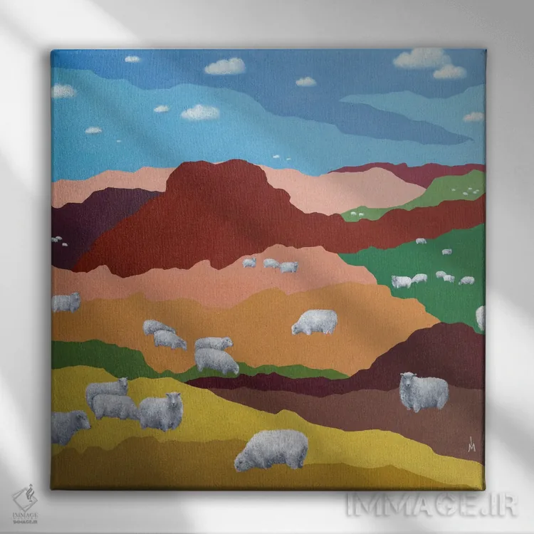 تابلو دکوراتیو رویای بعدازظهر اثر مارگاریتا ایوانوا - نمای روبهرو روی دیوار