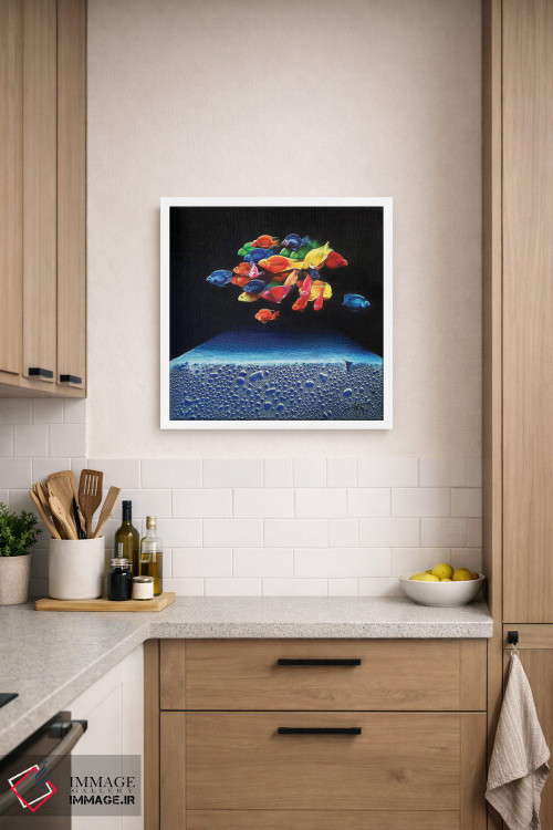 تابلو دکوراتیو ماهی های رنگارنگ اثر مایکل گلدزوایگ - D6W