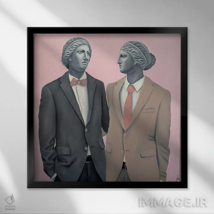 تابلو دکوراتیو عشق اثر مارگاریتا ایوانوا - نمای قابدار مشکی