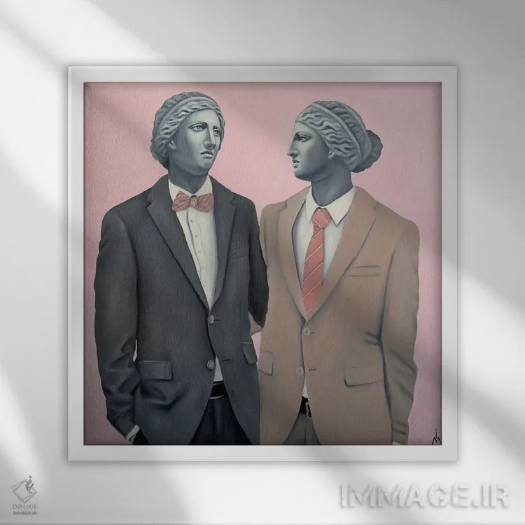 تابلو دکوراتیو عشق اثر مارگاریتا ایوانوا - نمای قابدار سفید