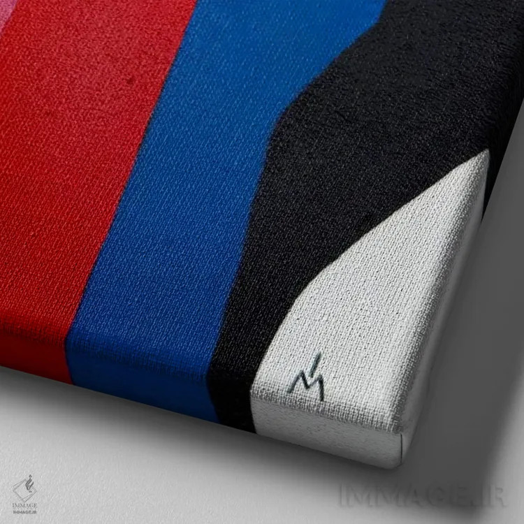 تابلو دکوراتیو سروصدا اثر مارگاریتا ایوانوا - نمای نزدیک بافت بوم