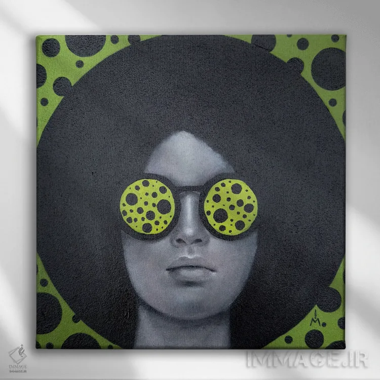 تابلو دکوراتیو نگاه به جهان های بی پایان اثر مارگاریتا ایوانوا - نمای روبهرو روی دیوار