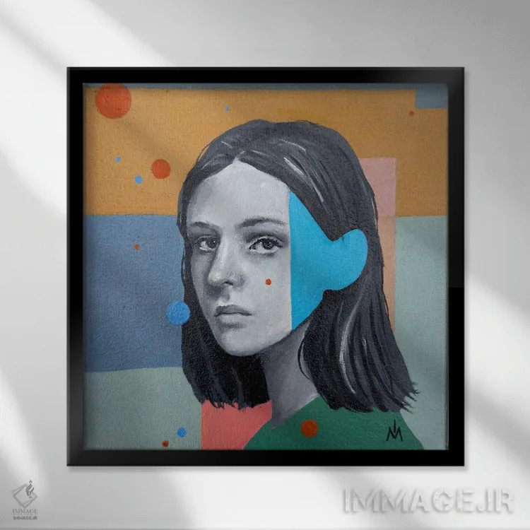 تابلو دکوراتیو جبرئیل اثر مارگاریتا ایوانوا - نمای قابدار مشکی