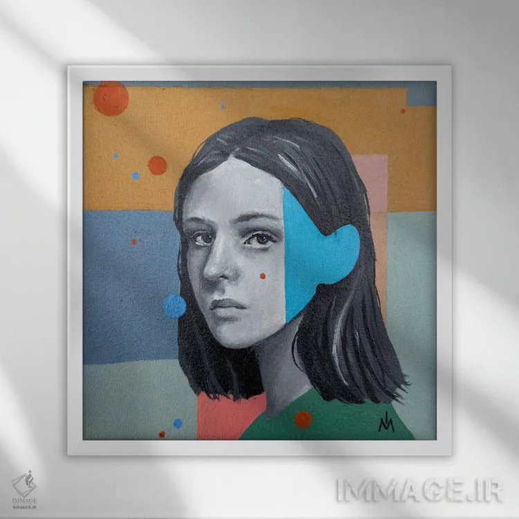 تابلو دکوراتیو جبرئیل اثر مارگاریتا ایوانوا - نمای قابدار سفید