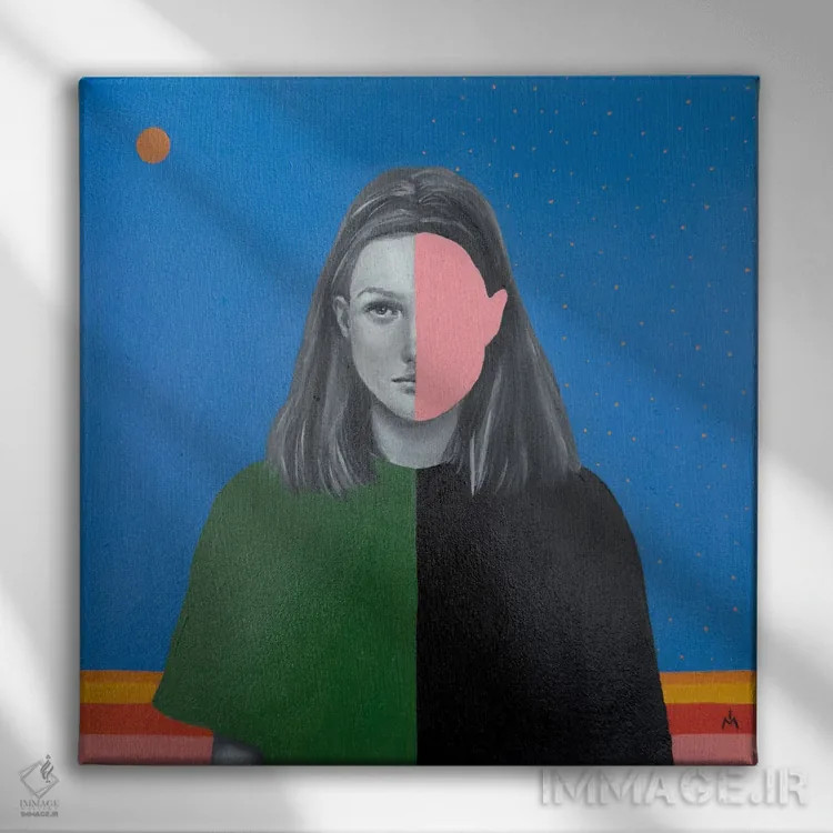 تابلو دکوراتیو دوگانگی اثر مارگاریتا ایوانوا - نمای روبهرو روی دیوار