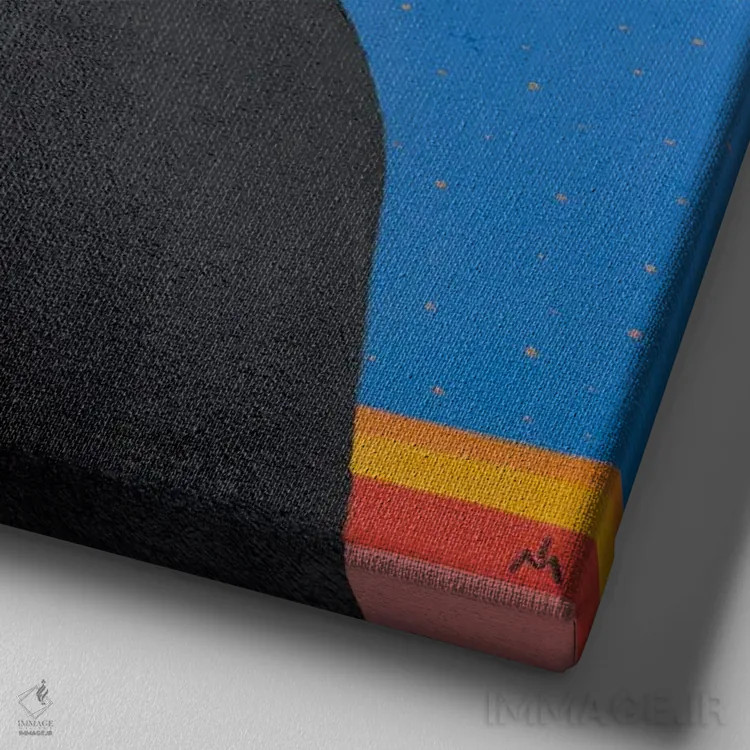 تابلو دکوراتیو دوگانگی اثر مارگاریتا ایوانوا - نمای نزدیک بافت بوم