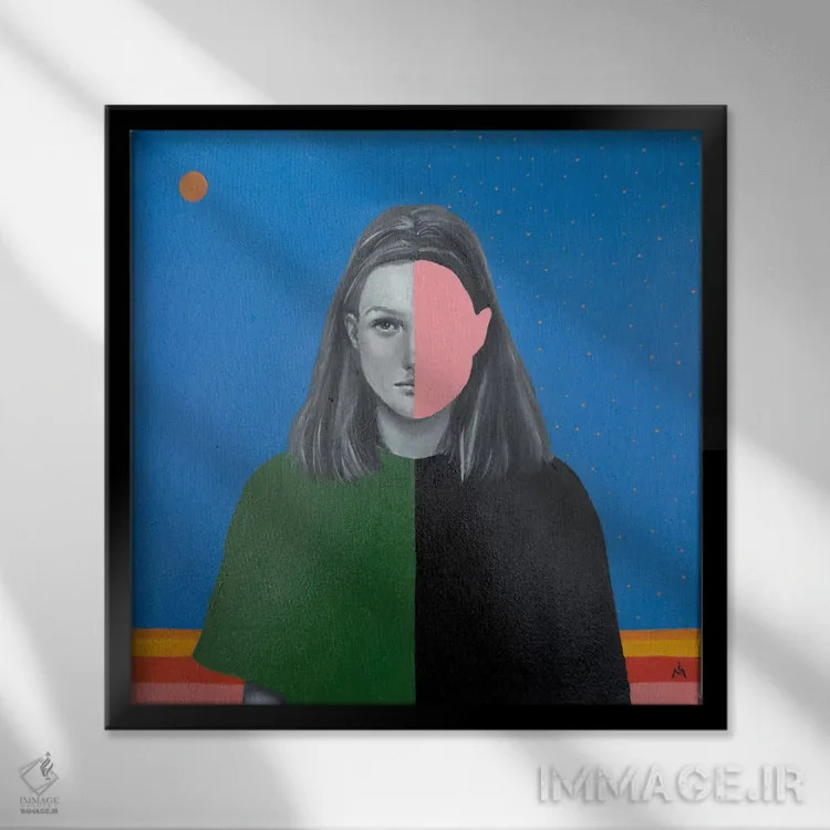 تابلو دکوراتیو دوگانگی اثر مارگاریتا ایوانوا - نمای قابدار مشکی