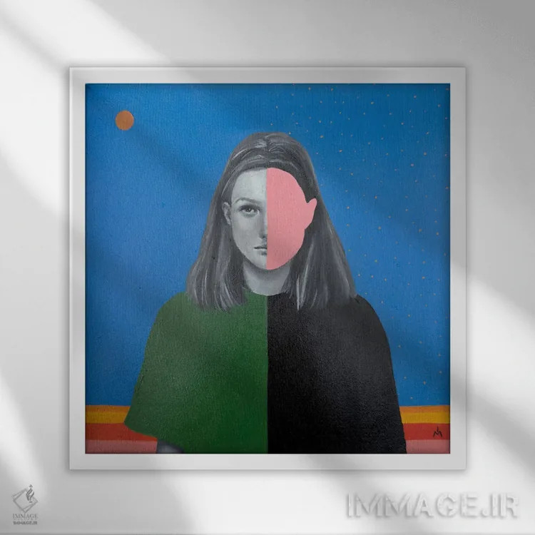 تابلو دکوراتیو دوگانگی اثر مارگاریتا ایوانوا - نمای قابدار سفید