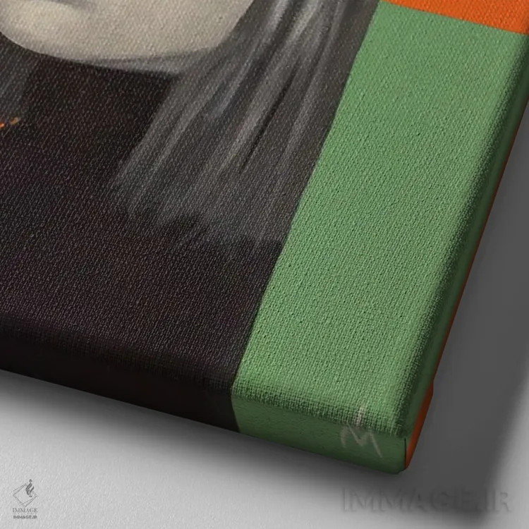 تابلو دکوراتیو قایم موشک ۳ اثر مارگاریتا ایوانوا - نمای نزدیک بافت بوم