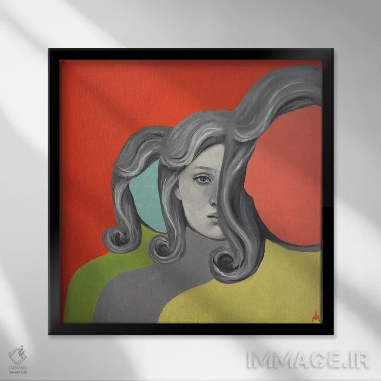 تابلو دکوراتیو شناسایی اثر مارگاریتا ایوانوا - نمای قابدار مشکی