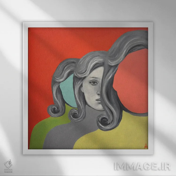 تابلو دکوراتیو شناسایی اثر مارگاریتا ایوانوا - نمای قابدار سفید