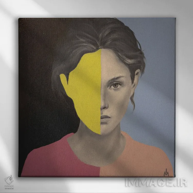 تابلو دکوراتیو دوگانگی ۲ اثر مارگاریتا ایوانوا - نمای روبهرو روی دیوار