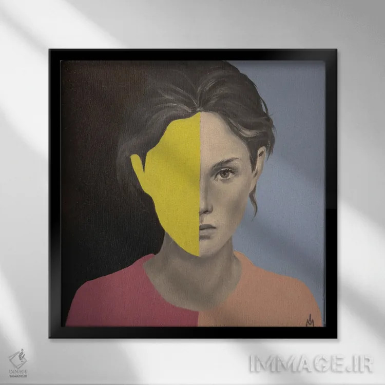 تابلو دکوراتیو دوگانگی ۲ اثر مارگاریتا ایوانوا - نمای قابدار مشکی