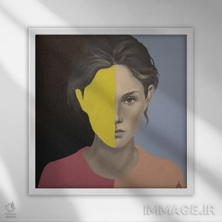 تابلو دکوراتیو دوگانگی ۲ اثر مارگاریتا ایوانوا - نمای قابدار سفید