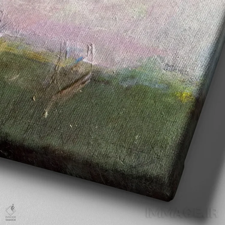 تابلو دکوراتیو تابستان همه عاشق اند اثر مارگاریتا ایوانوا - نمای نزدیک بافت بوم