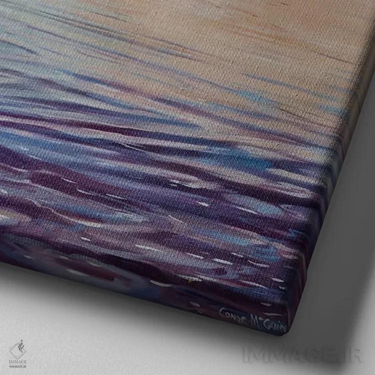 تابلو دکوراتیو ماهیگیر در روسرک بر رودخانه موی، شهرستان مایو اثر کانر مک گوایر - نمای نزدیک بافت بوم