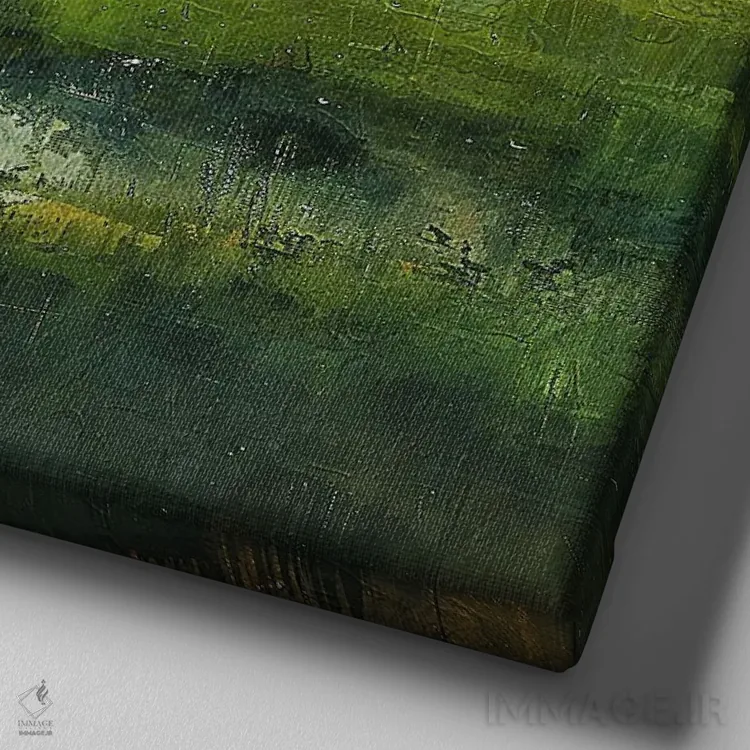 تابلو دکوراتیو دشت های سبز شهرستان مایو اثر کانر مک گوایر - نمای نزدیک بافت بوم