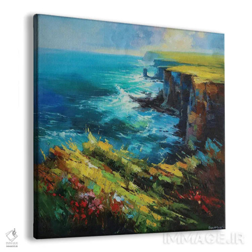 تابلو دکوراتیو Co. Clare, Ireland" بازآفرینی صخره های موهر، شهرستان کلر… اثر کانر مک گوایر - نمای پرسپکتیو محصول