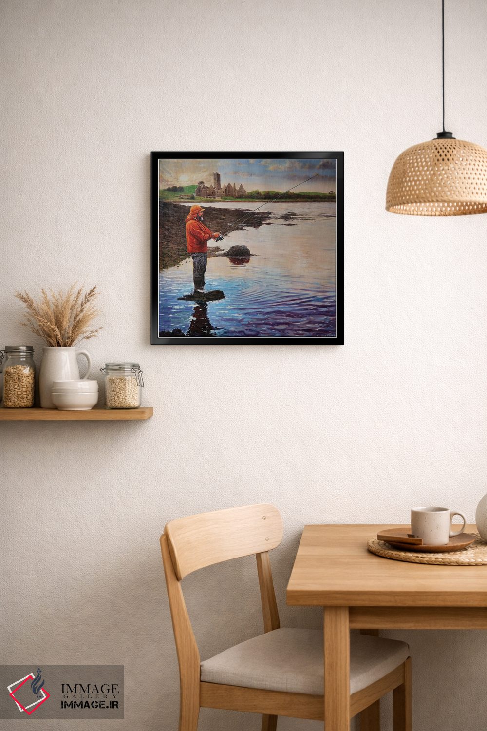 تابلو دکوراتیو ماهیگیر در روسرک بر رودخانه موی، شهرستان مایو اثر کانر مک گوایر - D3B