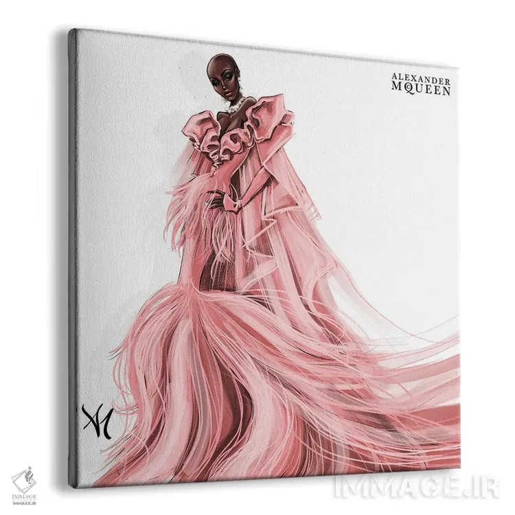 تابلو دکوراتیو الکساندر مک کوئین اثر آرمان مهیدری - نمای پرسپکتیو محصول