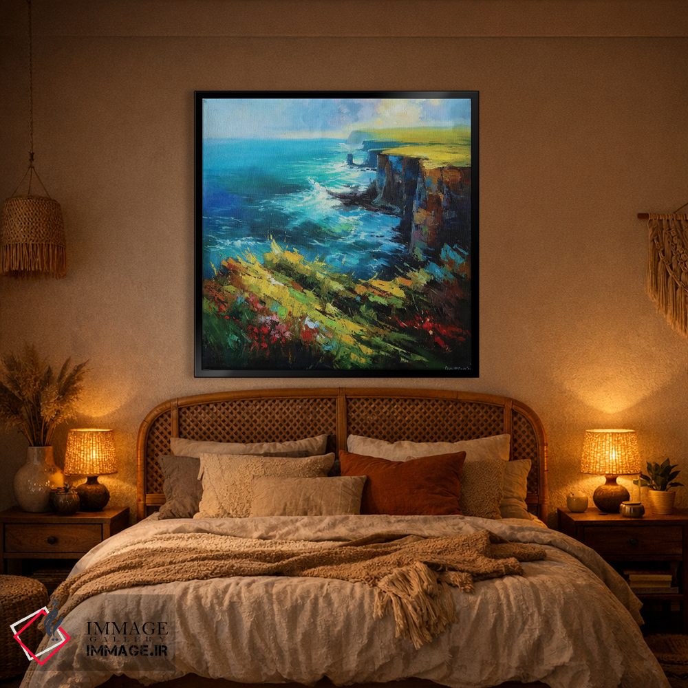 تابلو دکوراتیو Co. Clare, Ireland" بازآفرینی صخره های موهر، شهرستان کلر… اثر کانر مک گوایر - D1B