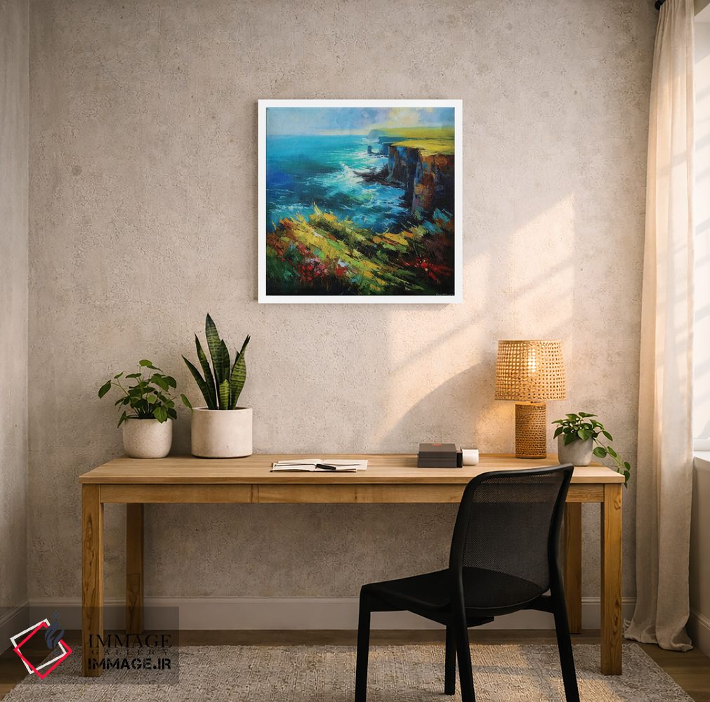 تابلو دکوراتیو Co. Clare, Ireland" بازآفرینی صخره های موهر، شهرستان کلر… اثر کانر مک گوایر - D4W