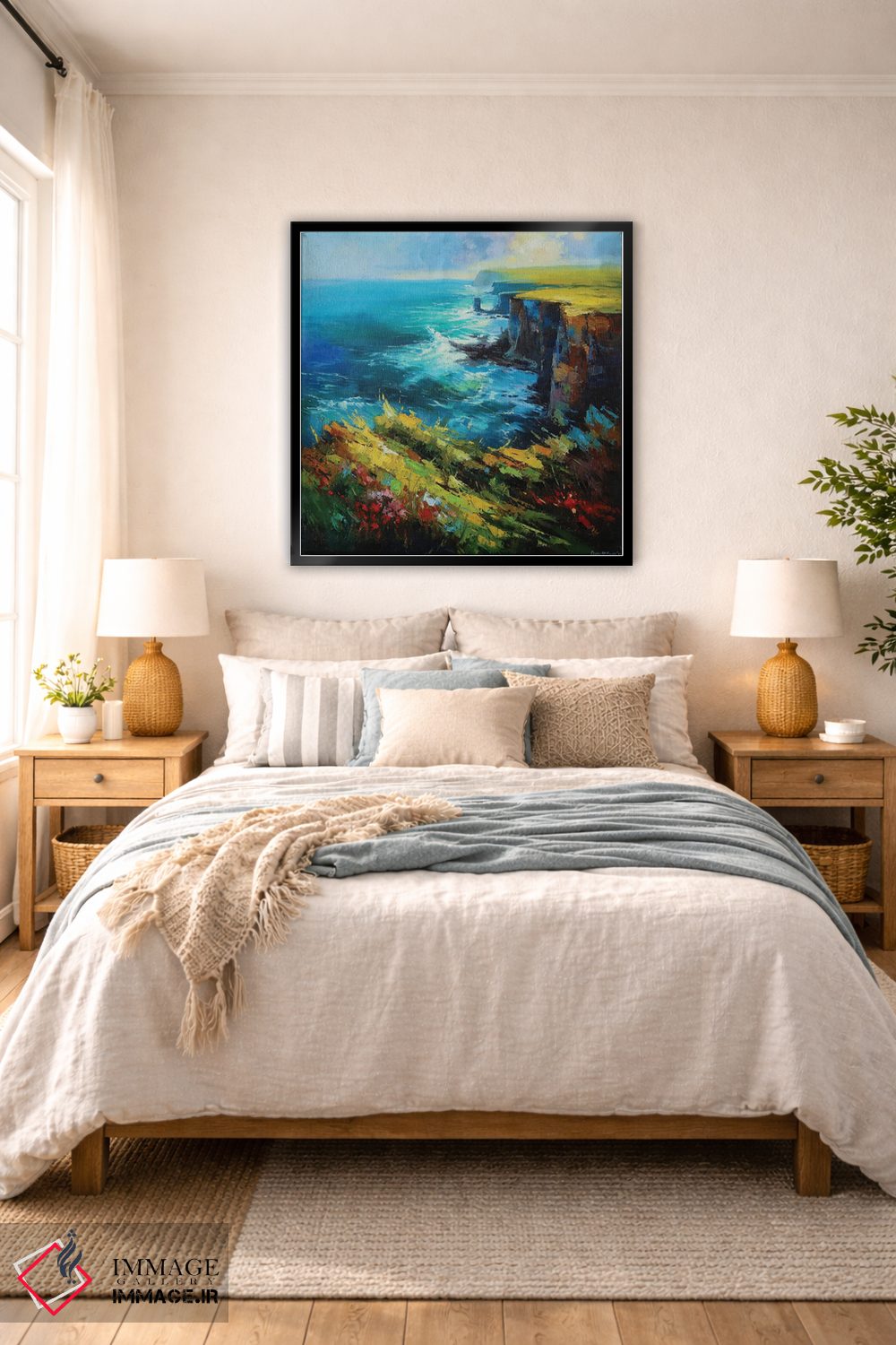 تابلو دکوراتیو Co. Clare, Ireland" بازآفرینی صخره های موهر، شهرستان کلر… اثر کانر مک گوایر - D6B