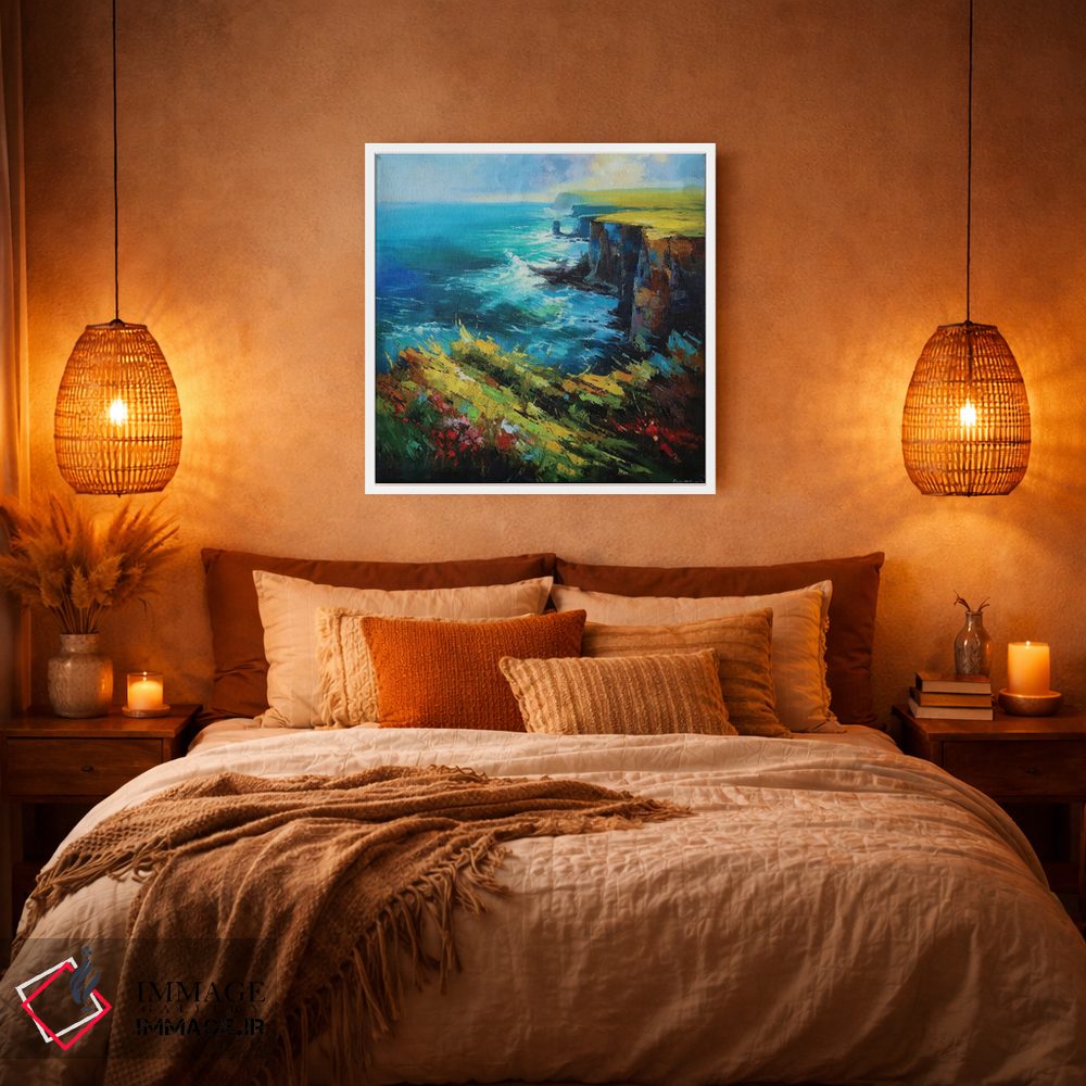 تابلو دکوراتیو Co. Clare, Ireland" بازآفرینی صخره های موهر، شهرستان کلر… اثر کانر مک گوایر - D5W