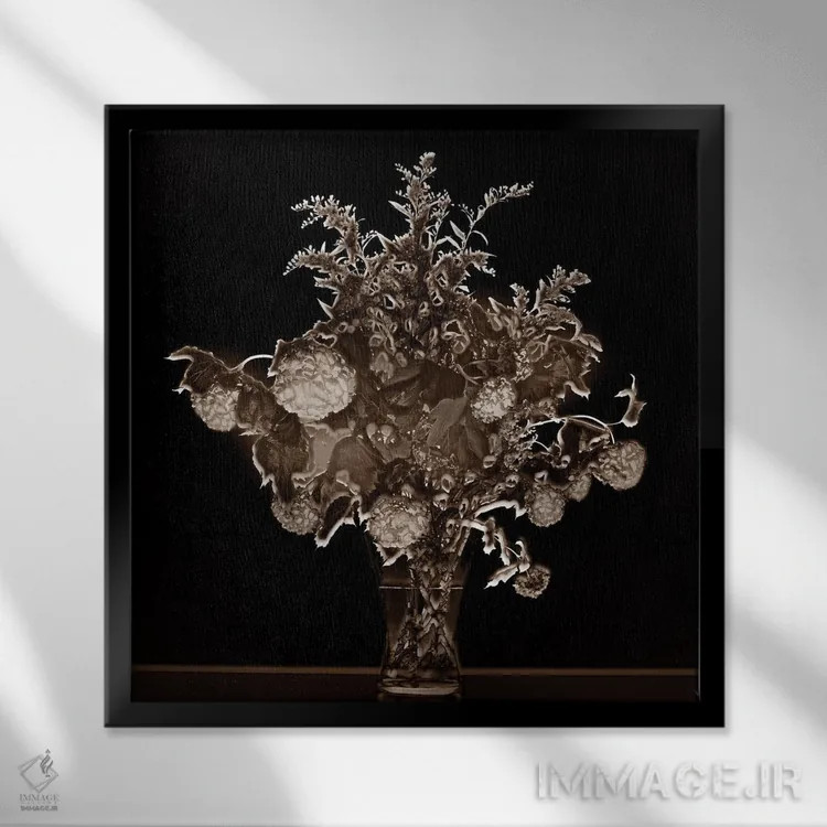تابلو دکوراتیو فیلیگران XLVII اثر مایکل فرانک - نمای قابدار مشکی