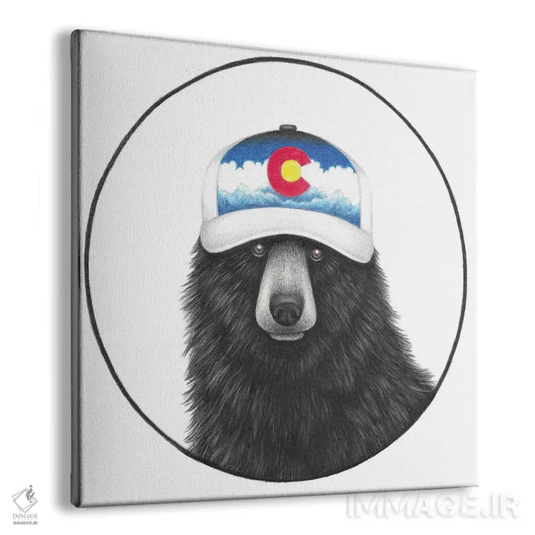 تابلو دکوراتیو خرس کلرادو اثر مندی هک - نمای پرسپکتیو محصول