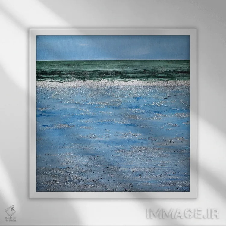 تابلو دکوراتیو نسیم دریا اثر مارتینا هارتوش - نمای قابدار سفید