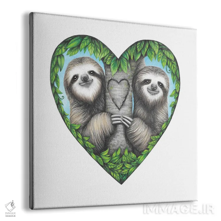 تابلو دکوراتیو عشق تنبل اثر مندی هک - نمای پرسپکتیو محصول