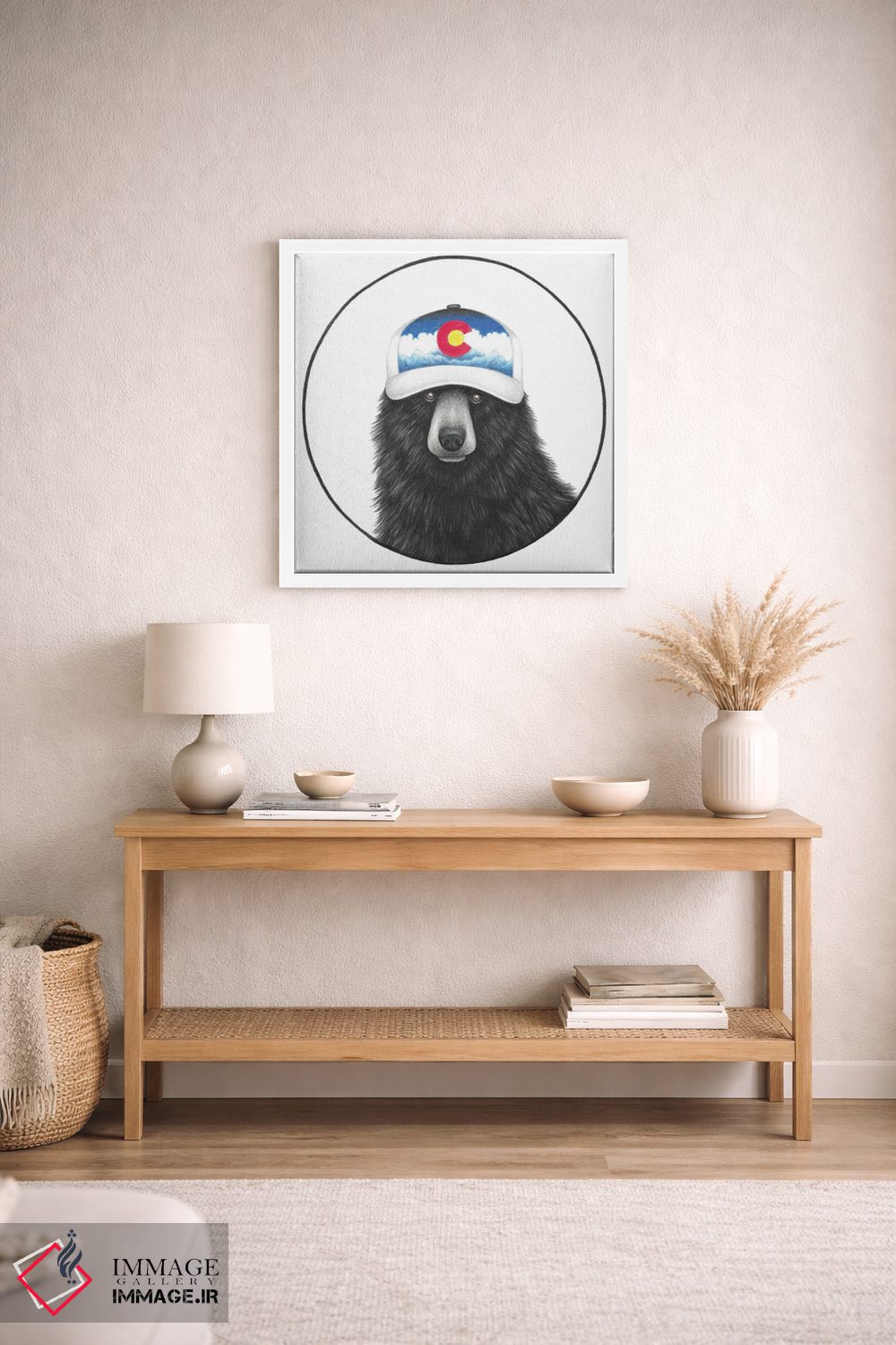 تابلو دکوراتیو خرس کلرادو اثر مندی هک - D1W