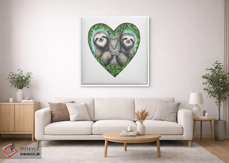 تابلو دکوراتیو عشق تنبل اثر مندی هک - D1W
