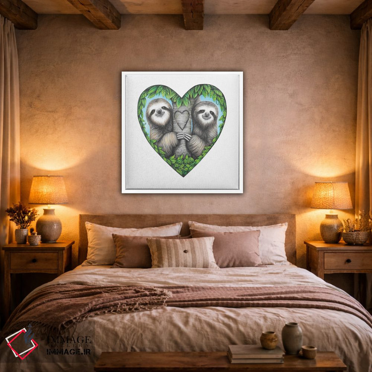 تابلو دکوراتیو عشق تنبل اثر مندی هک - D2W
