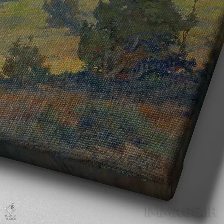 تابلو دکوراتیو آمریکا اثر ماهر مرکوس - نمای نزدیک بافت بوم