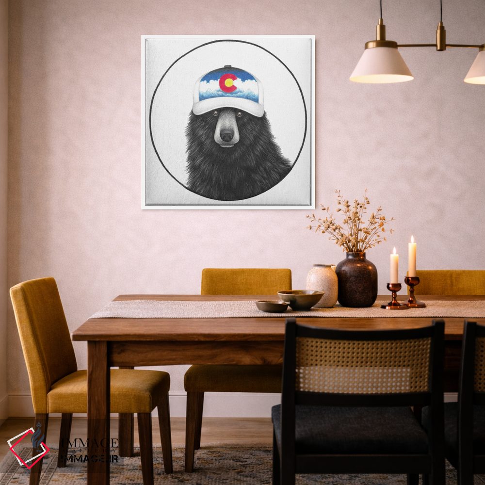 تابلو دکوراتیو خرس کلرادو اثر مندی هک - D6W