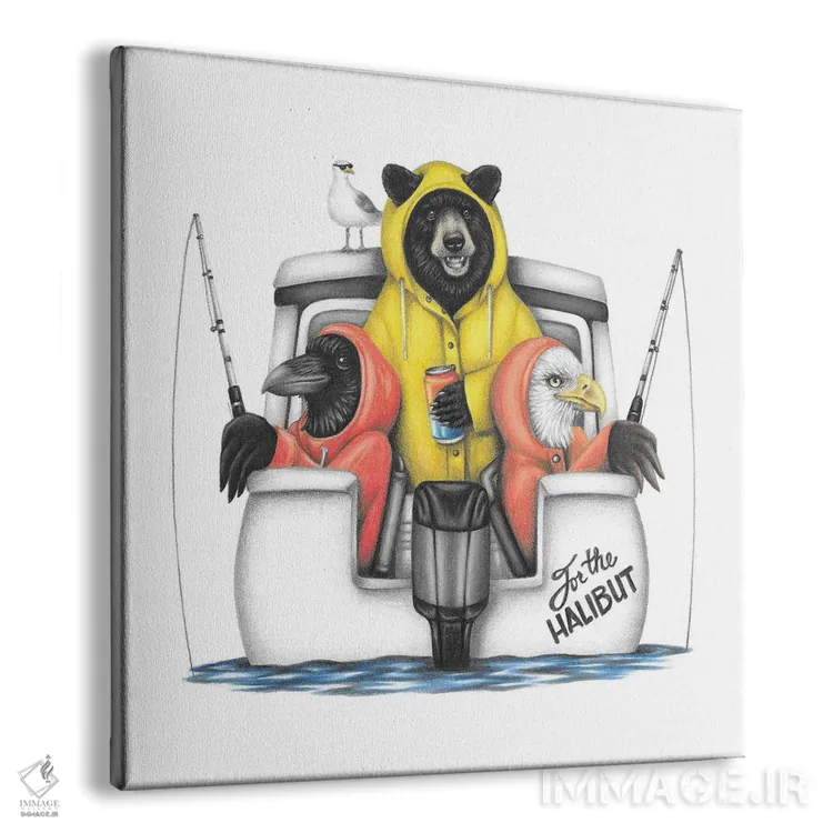 تابلو دکوراتیو قایق ماهیگیری هالیبوت اثر مندی هک - نمای پرسپکتیو محصول