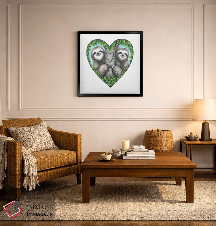 تابلو دکوراتیو عشق تنبل اثر مندی هک - D5B