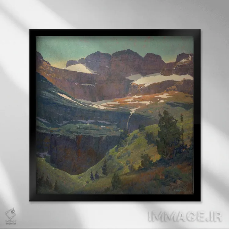 تابلو دکوراتیو آمریکا اثر ماهر مرکوس - نمای قابدار مشکی