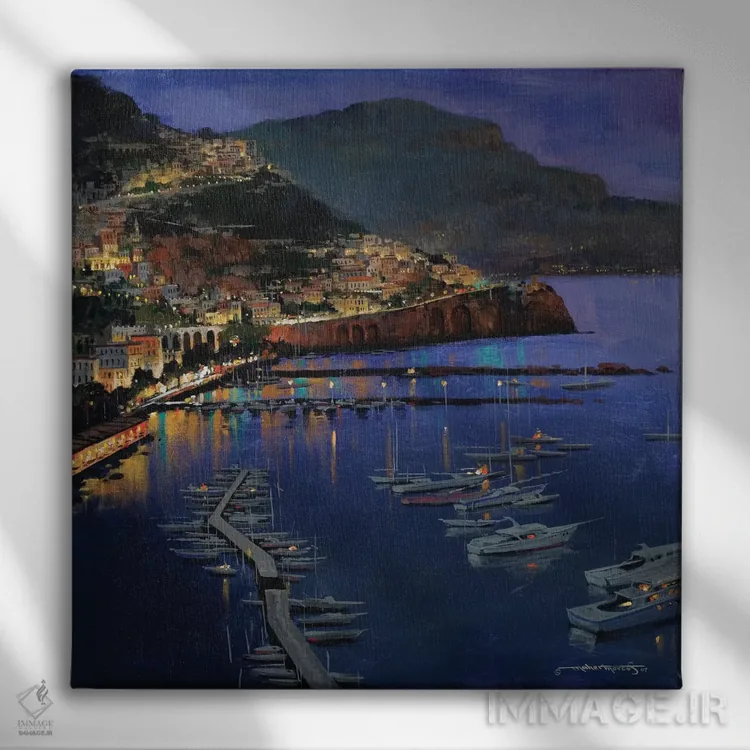 تابلو دکوراتیو درخشش آمالفی اثر ماهر مرکوس - نمای روبهرو روی دیوار