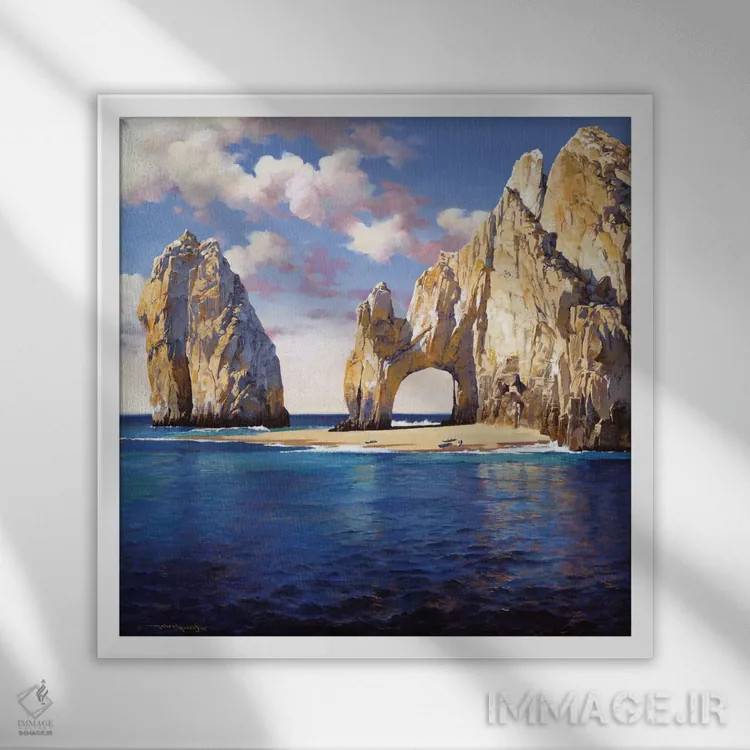 تابلو دکوراتیو کابو سن لوکاس اثر ماهر مرکوس - نمای قابدار سفید