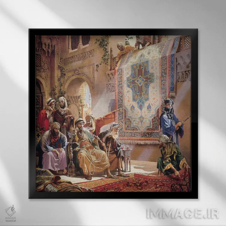 تابلو دکوراتیو راگمرچ اثر ماهر مرکوس - نمای قابدار مشکی