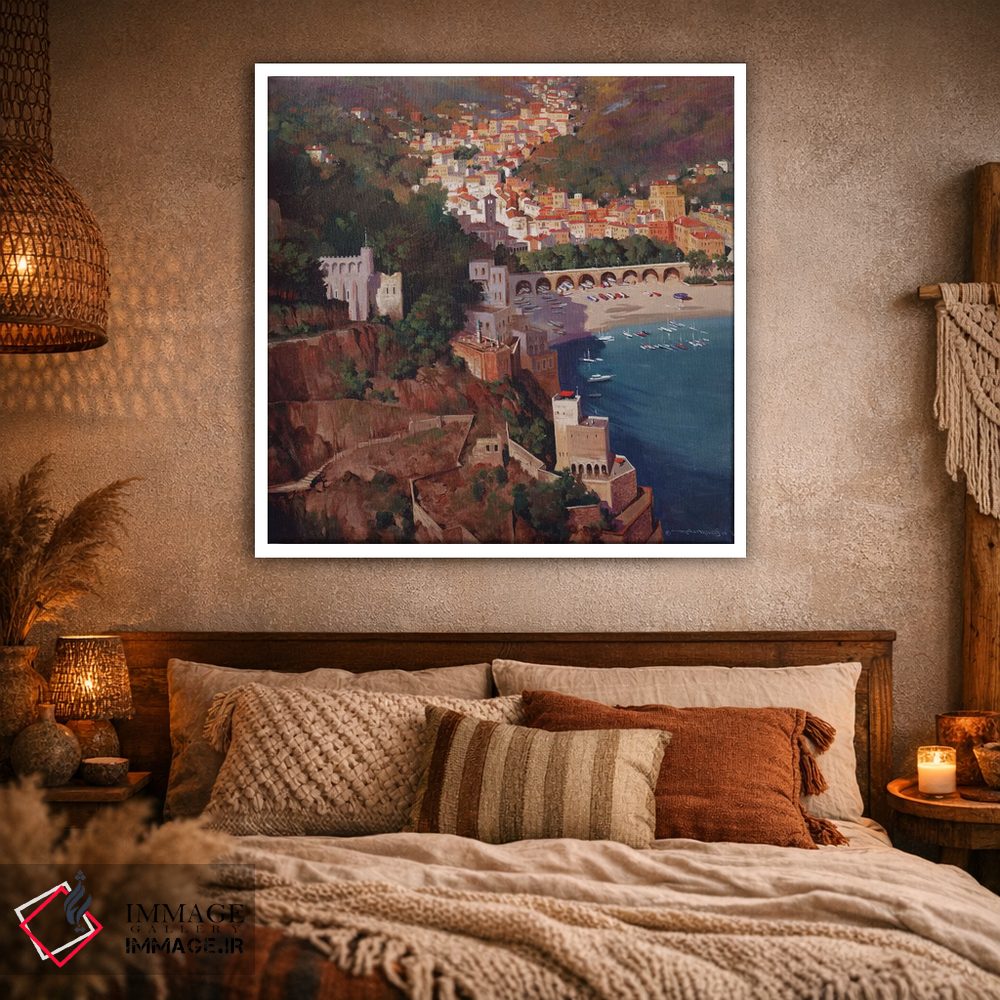 تابلو دکوراتیو سواحل ایتالیا اثر ماهر مرکوس - D1W
